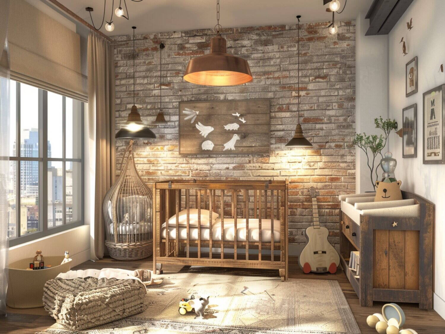 10 inspiracji na urządzenie pokoju dziecięcego z dodatkami w stylu industrialnym.