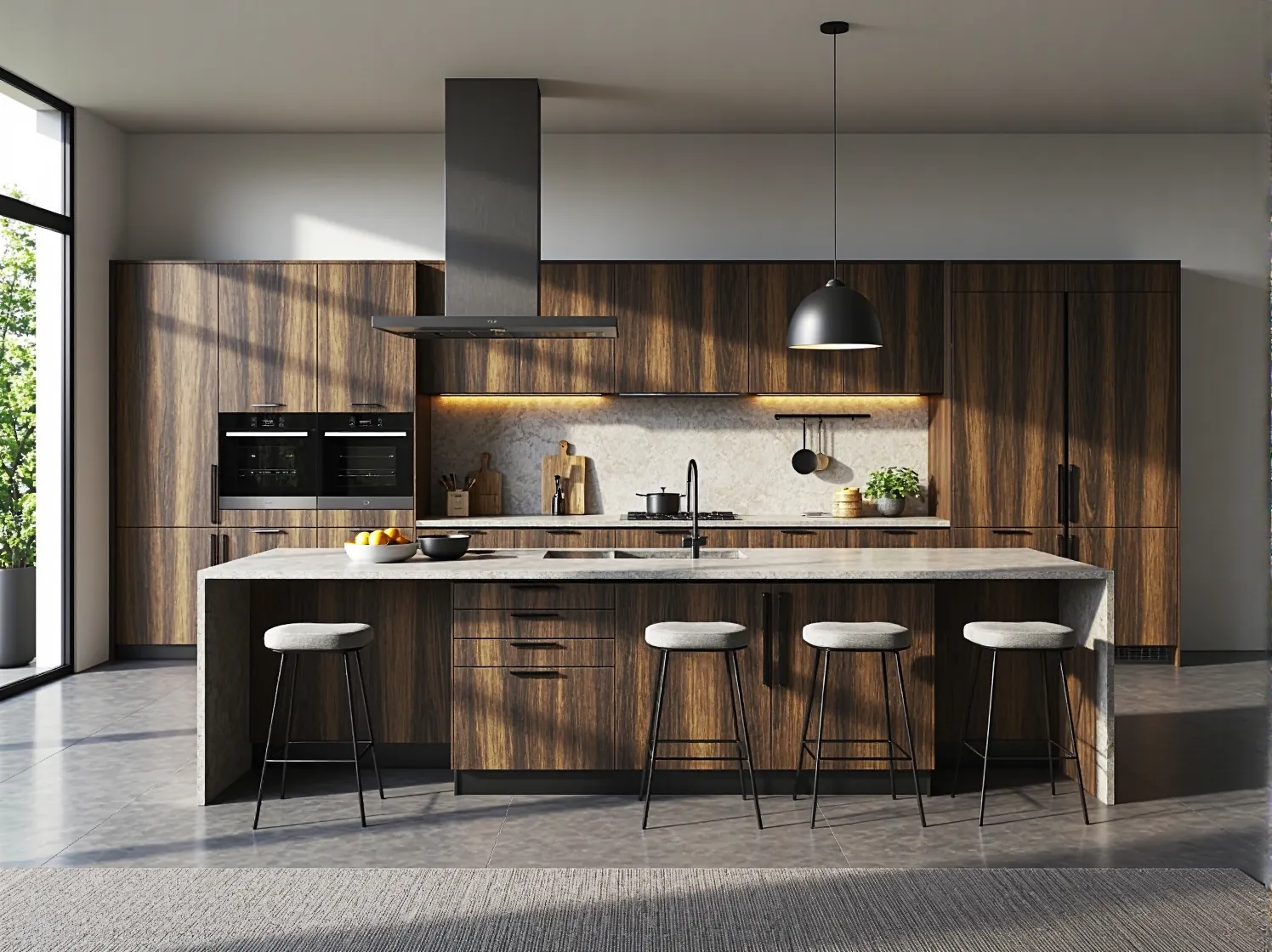 Solidny regał modułowy z naturalnego drewna, prezentujący trwałość materiału w meblarstwie.