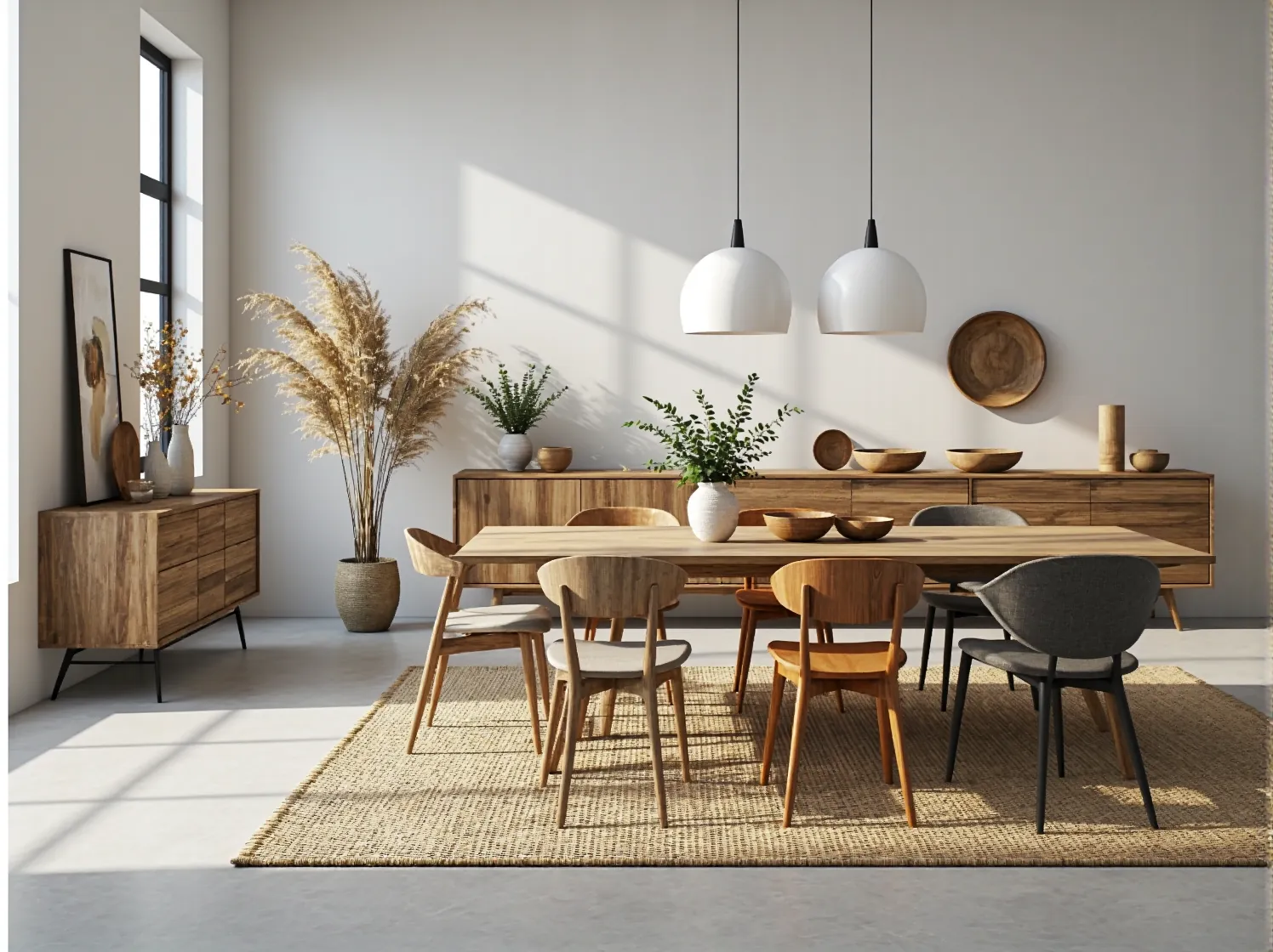 Gotowy stół z drewna z odzysku jako przykład zrównoważonej produkcji mebli ekologicznych.