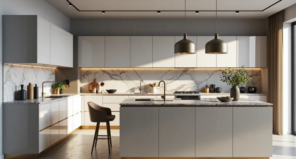 Poradnik: Jak urządzić kuchnię w stylu glamour z jasnymi meblami?