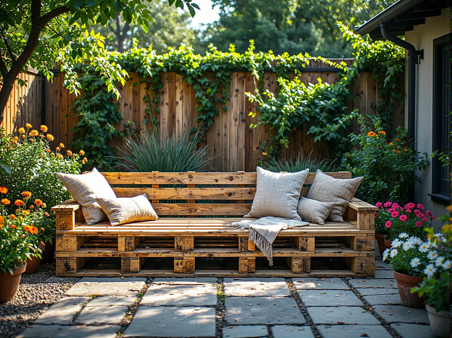 Poradnik: Jak zrobić prostą ławkę ogrodową z palet?