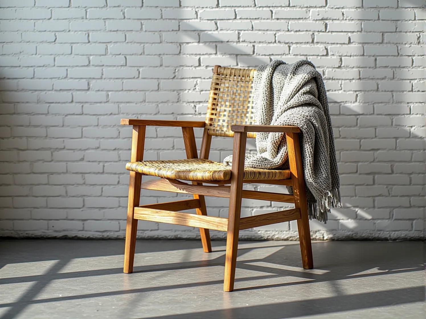 Malowanie drewnianej szafki białą farbą w celu nadania jej skandynawskiego wyglądu.