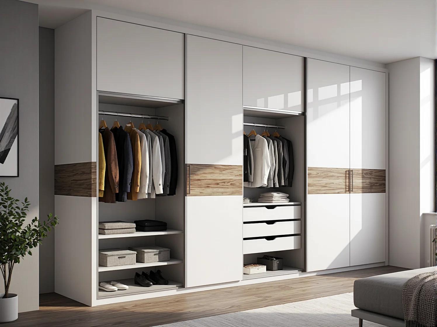 Metalowa konstrukcja jako podstawa regału modułowego, przykład industrialnego designu.