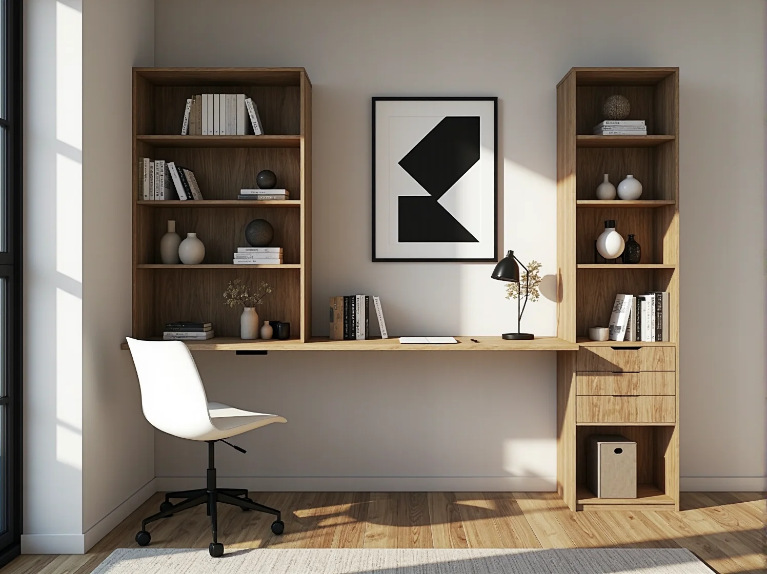 Minimalistyczny stół z drewna o prostej formie jako inspiracja do nowoczesnej jadalni.