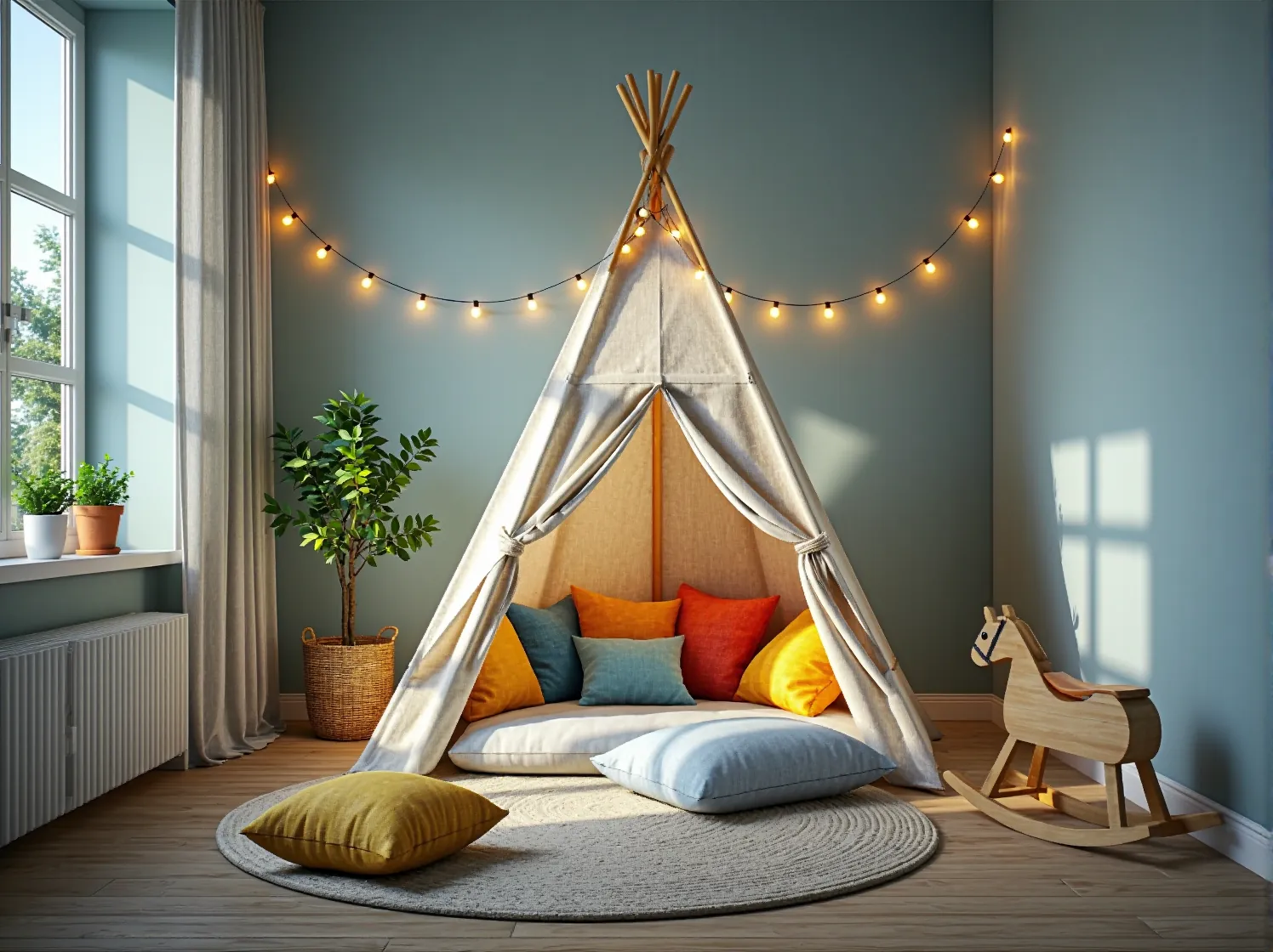 Modułowe meble Montessori dla dzieci wspierające samodzielność i kreatywną zabawę.