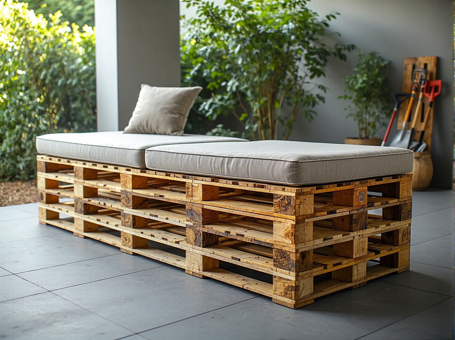 Montaż konstrukcji ławki z palet krok po kroku z wykorzystaniem elektronarzędzi