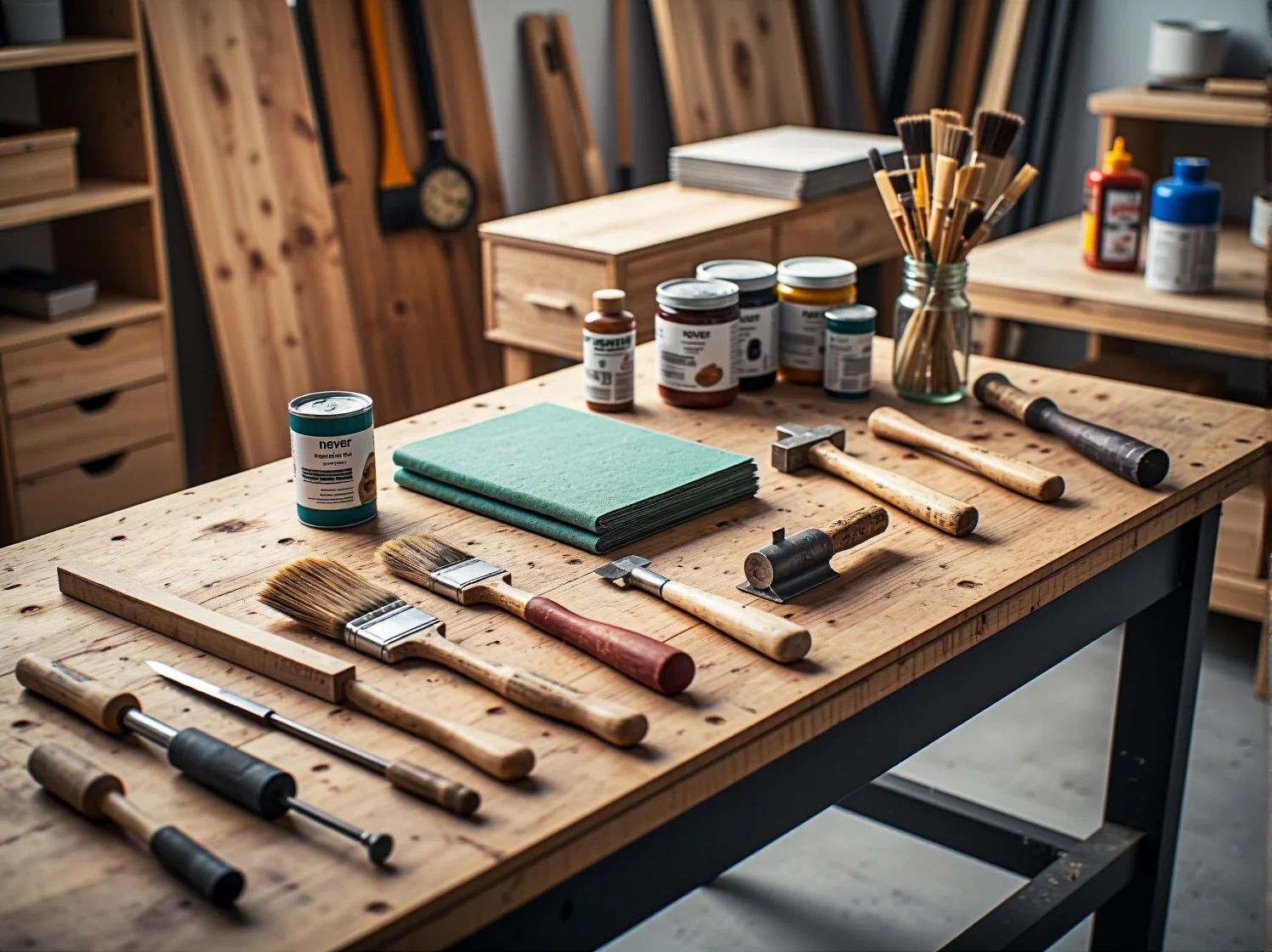 Naprawa pęknięć w antycznej szafce przy użyciu kleju do drewna i ścisków stolarskich.