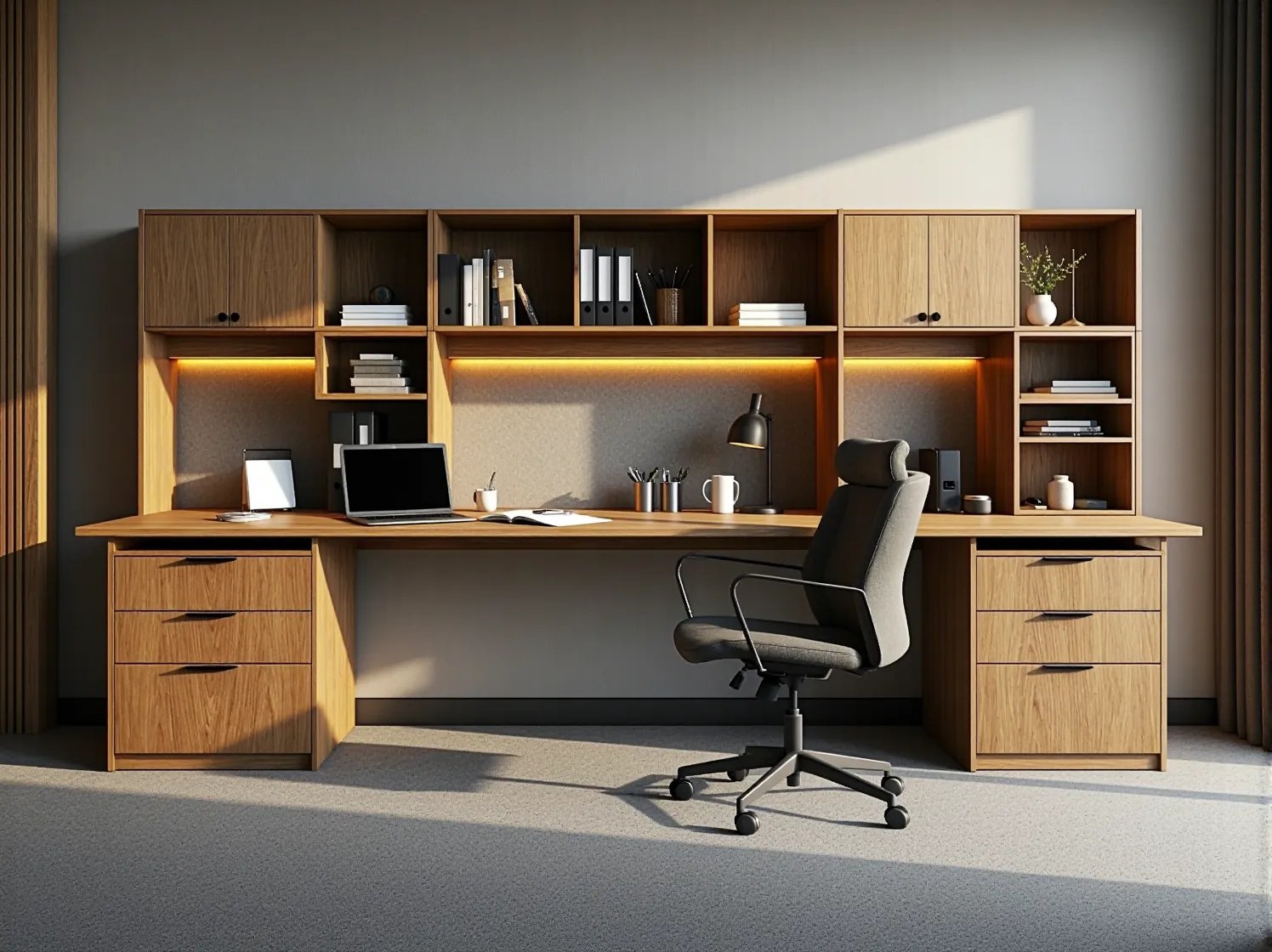 Zbliżenie na sofę modułową w pokoju hotelowym, przykład nowoczesnego designu i oszczędności miejsca.