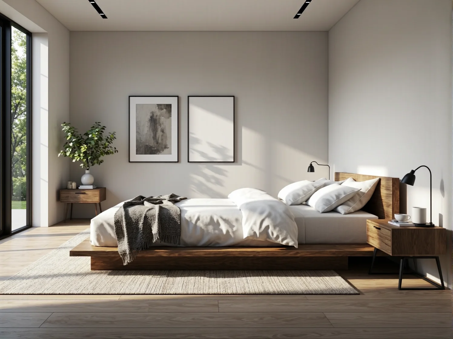 Przytulny kącik do czytania z miękkimi kocami – popularne dekoracje skandynawskie.