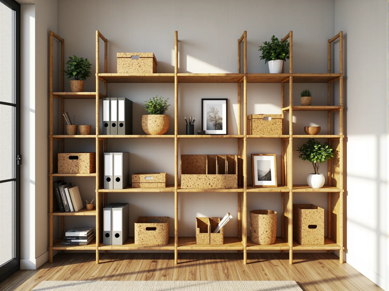 Regał z drewna z recyklingu, ekologiczne meble w duchu zrównoważonego rozwoju.