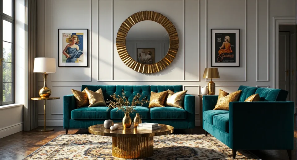 Poradnik: Jak urządzić salon w stylu glamour z elementami retro?