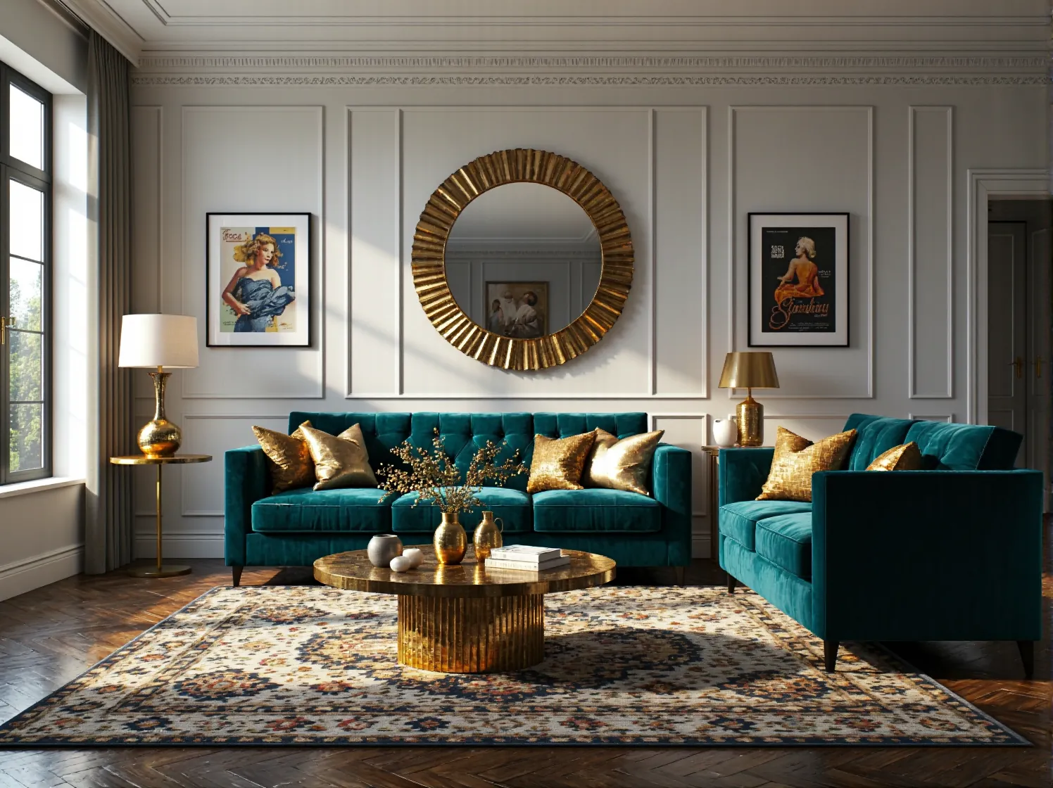 Poradnik: Jak urządzić salon w stylu glamour z elementami retro?