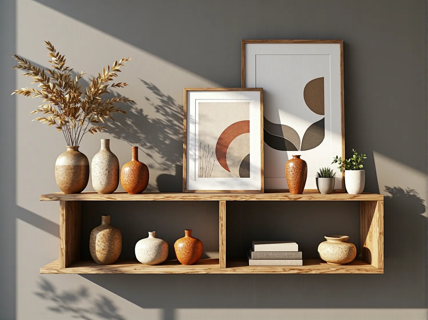 Gruby wełniany koc i poduszki nadające sypialni skandynawskiej ciepły charakter.